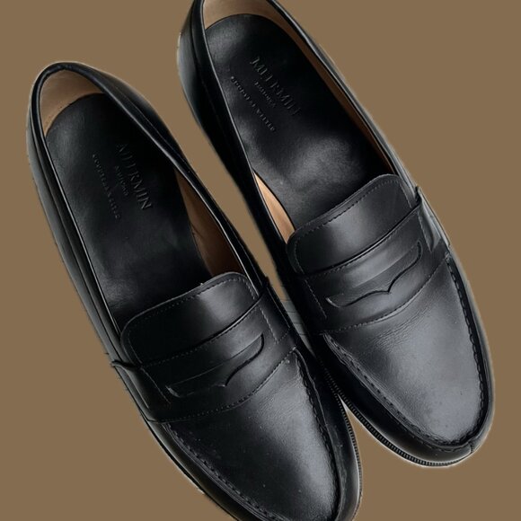 MEERMIN 101483 LEATHER LOAFERS, BLACK - MEN\'S SIZE 9 US/8 UK main image 5